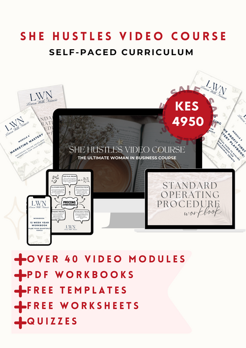 SHE HUSTLE SELF PACED VIDEO COURSE