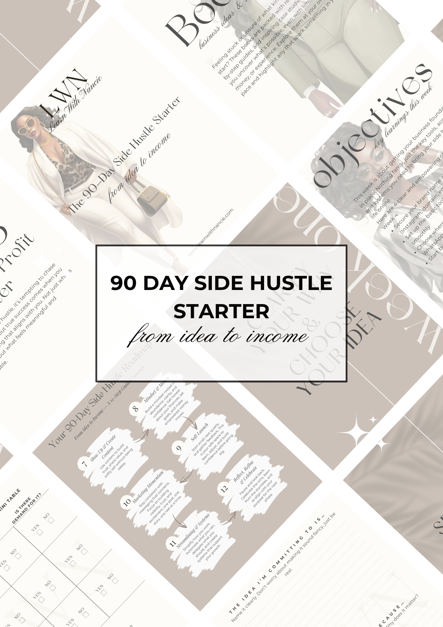 90 DAY SIDE HUSTLE STARTER WORKBOOK - 197 PAGES!
