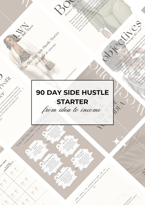 90 DAY SIDE HUSTLE STARTER WORKBOOK - 197 PAGES!