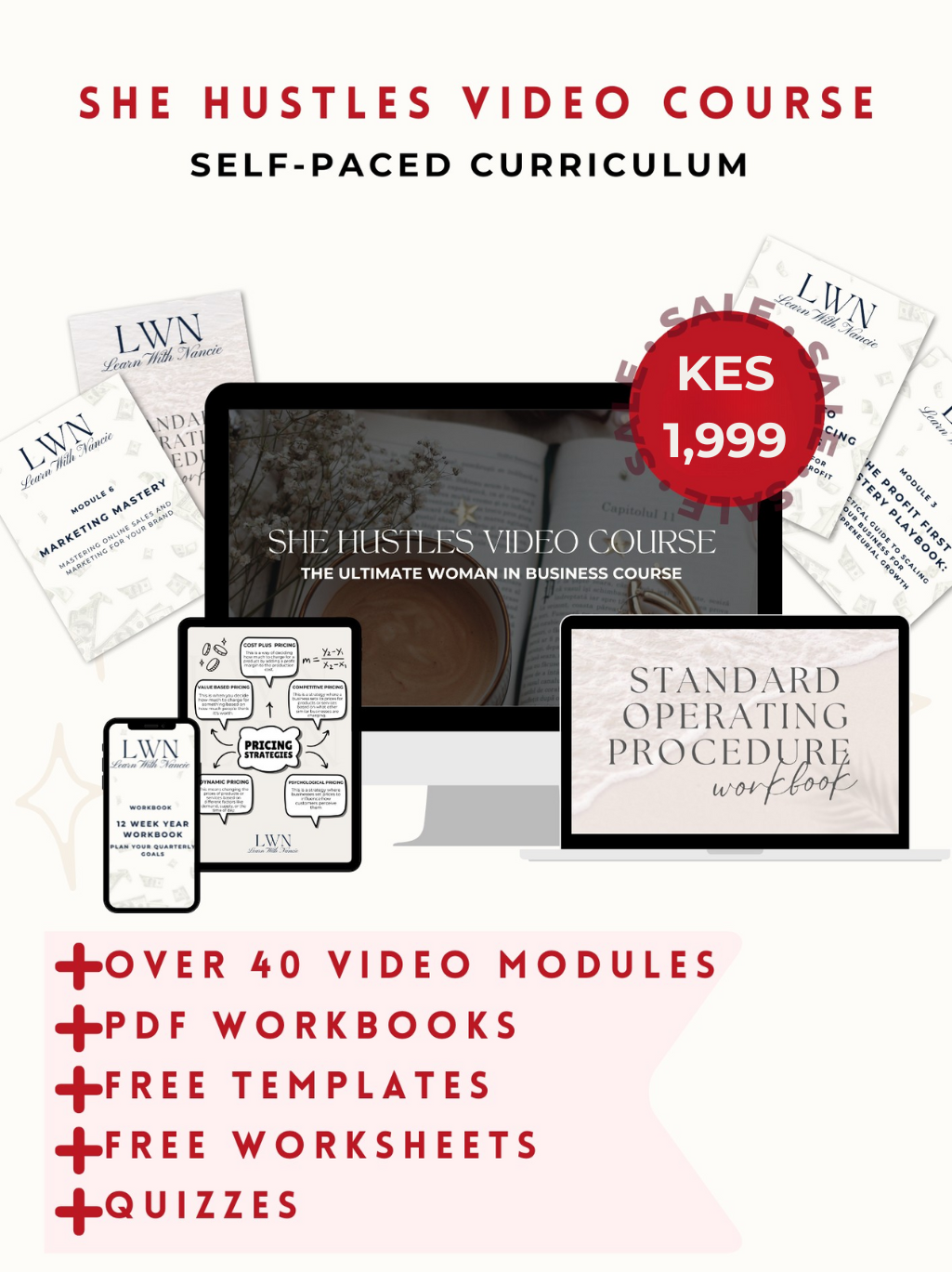 HOLIDAY OFFER! SHE HUSTLE SELF PACED VIDEO COURSE